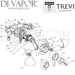 Trevi CTV Extended Lever Exposed Shower Valve Spare Parts - IDL DV 342